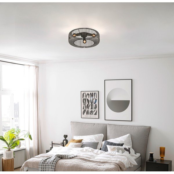 Črna stropna svetilka Cage – Fischer & Honsel-image-1