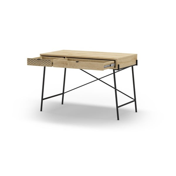 Pisalna miza v hrastovem dekorju 60x110 cm Ecrin – Marckeric-image-4