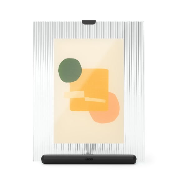 Črn steklen stoječ okvir 16x20 cm Flute – Umbra