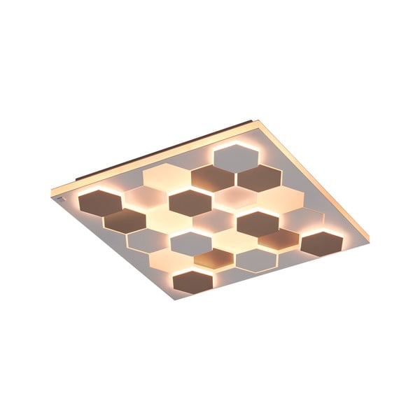 Bela LED stropna svetilka z glasovnim upravljanjem s pomočjo mobilne aplikacije s kovinskim senčilom 55x55 cm Cifavo – CINQUE-image-2