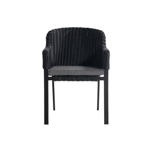 Črn plastičen vrtni stol Cairo – Hartman-image-2