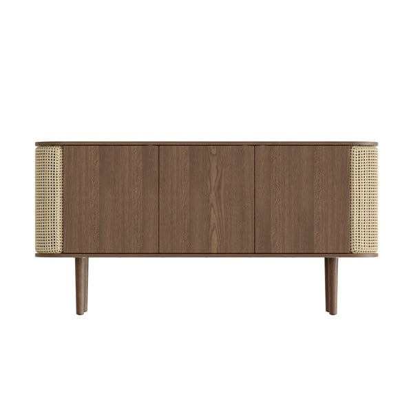 Rjava/naravna nizka komoda v hrastovem dekorju 150x75 cm Treasures – UMAGE-image-3