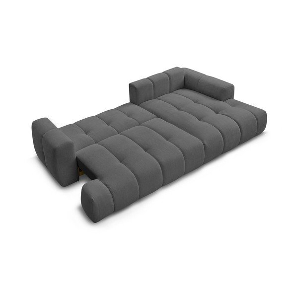 Temno siva raztegljiva/s prostorom za shranjevanje kotna sedežna garnitura (desni kot/z ležalnikom) Fuji – Bobochic Paris-image-4