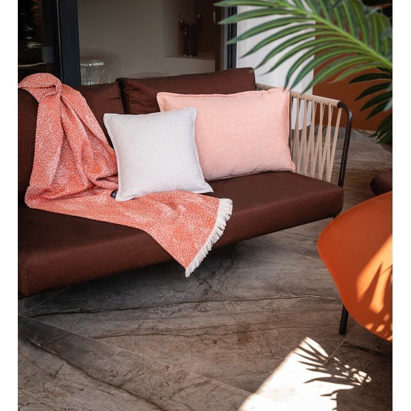 Rdeča pletenina z bombažem Euromant Dotty Diamond, 140 x 180 cm-image-2