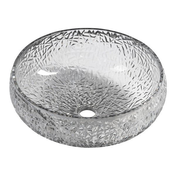 Črn steklen okrogel umivalnik ø 42 cm Gaviota – Sapho