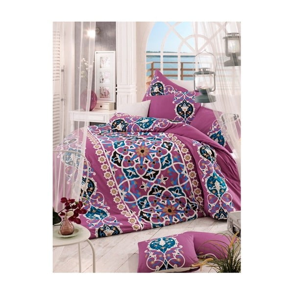 Roza posteljno perilo za eno osebo Mili, 160 x 220 cm