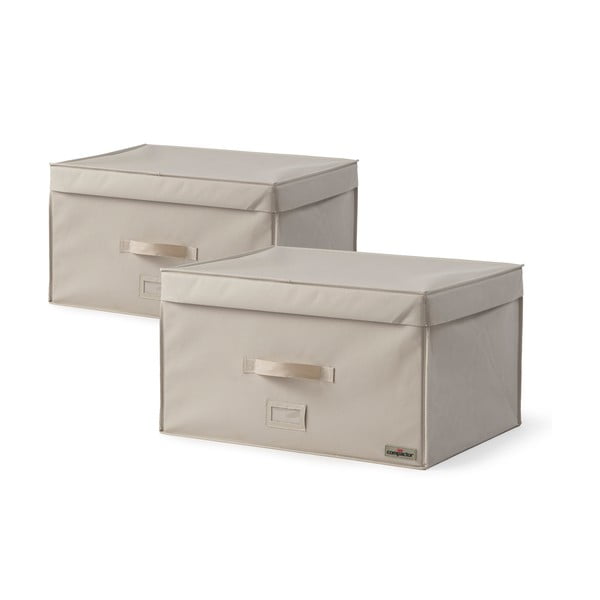 Komplet 2 škatel za shranjevanje oblačil z vakuumsko vrečo Compactor Family Trunks, 150 l-image-2