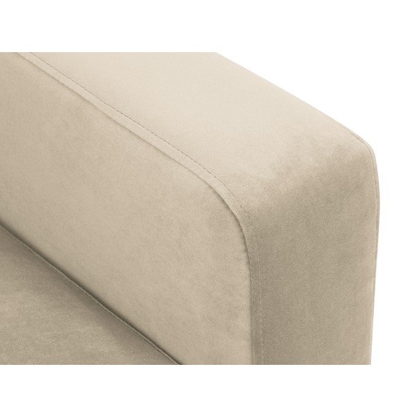 Bež žametna sedežna garnitura Kooko Home Harmony, 220 cm-image-4