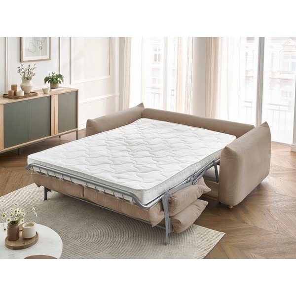 Bež raztegljiva sedežna garnitura 214 cm Ernest – Bobochic Paris-image-1