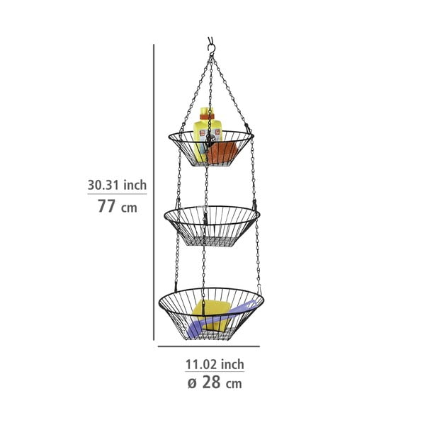 Kovinska viseča košara za sadje Trio – Wenko-image-2