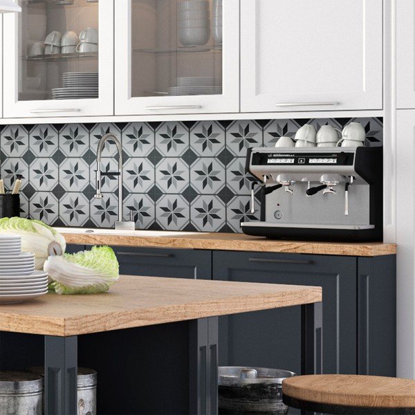 Komplet 9 stenskih nalepk Ambiance Cement Tiles Foot, 10 x 10 cm-image-3