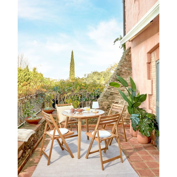 Vrtna jedilna miza iz akacijevega lesa Kave Home Vilma, ø 90 cm-image-1