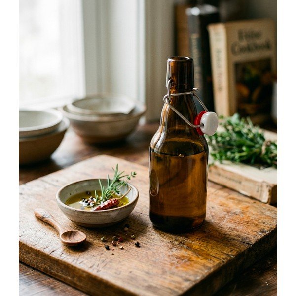 Rjava steklena steklenica za vodo 350 ml – Orion-image-1