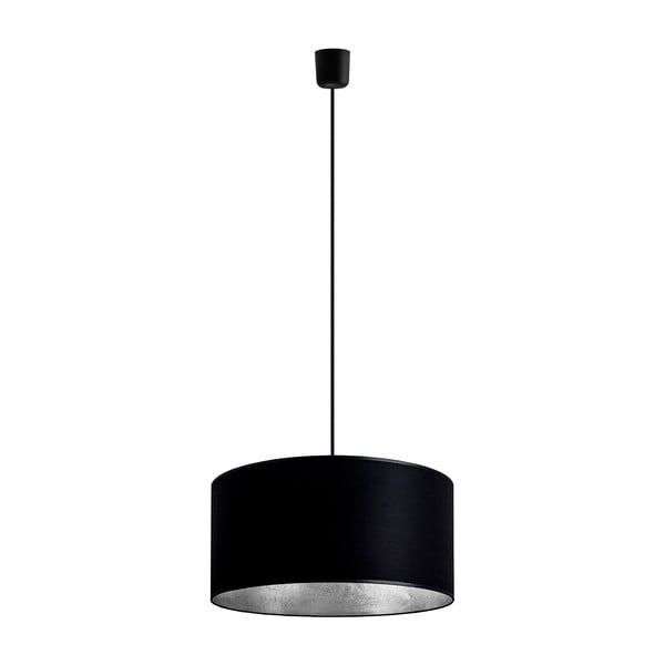 Črna stropna svetilka s srebrnimi detajli Sotto Luce Mika, Ø 40 cm