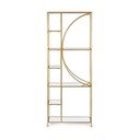 Jeklen regal v zlati barvi 66x176x25,5 cm Elenor – Bizzotto