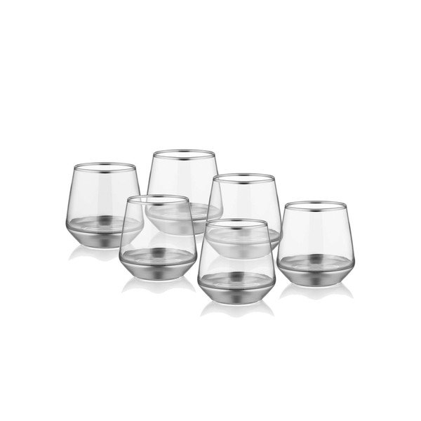 Komplet 6 kozarcev Mia Glam Silver, 257 ml-image-1