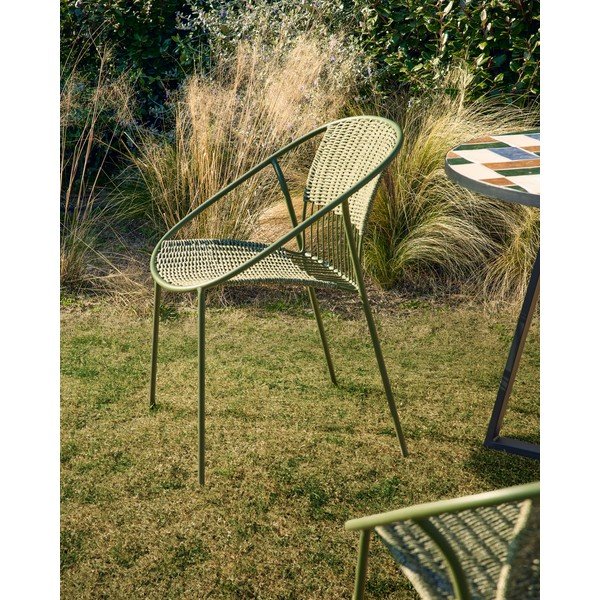 Temno zelen vrtni stol Atrani – Kave Home-image-3