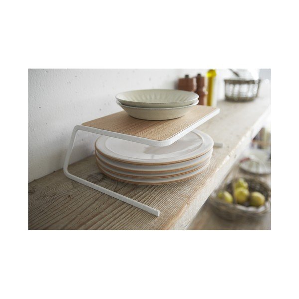 Bela/v naravni barvi lesena dodatna kuhinjska polica 19,5x19,5 cm Tosca – YAMAZAKI-image-2