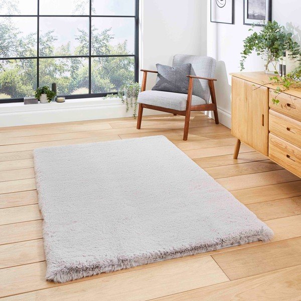 Svetlo siva preproga 60x120 cm Super Teddy – Think Rugs-image-1