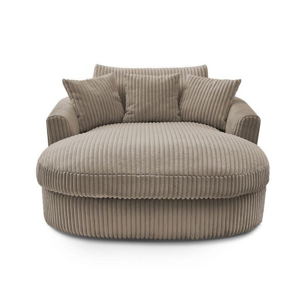 Sivorjav fotelj iz rebrastega žameta Belem – Bobochic Paris-image-3