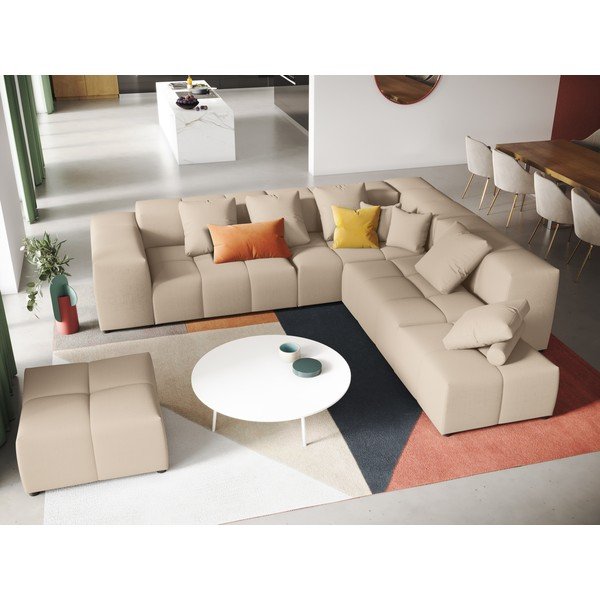 Bež kotni kavč (obojestranski) Rome - Cosmopolitan Design -image-1