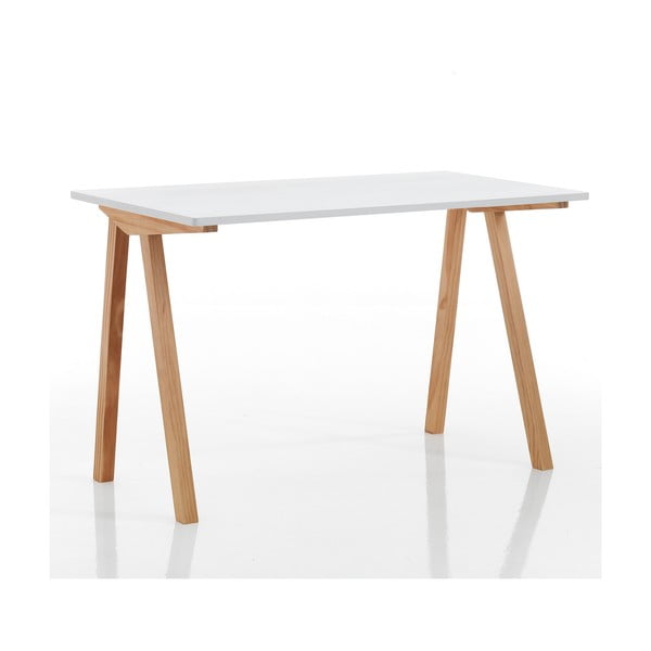 Pisalna miza z belo mizno ploščo 60x120 cm Mak – Tomasucci