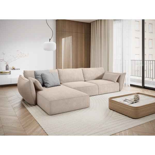 Bež kotni kavč (levi kot) Vanda - Mazzini Sofas-image-1