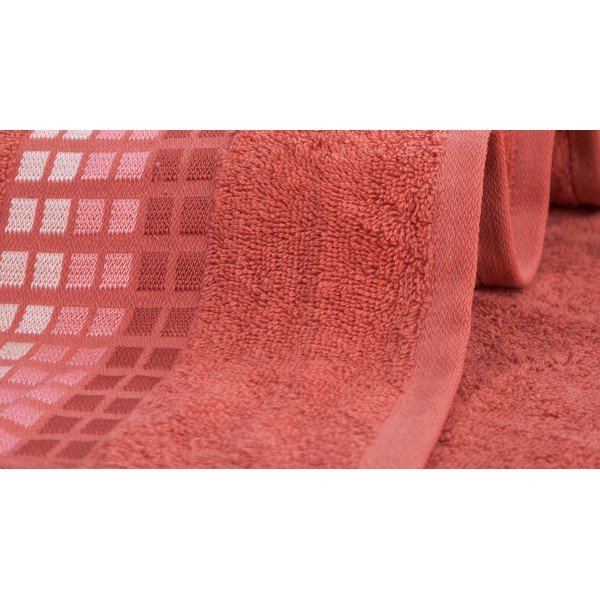 Rožnata bombažna brisača 70x140 cm Darwin – My House-image-1