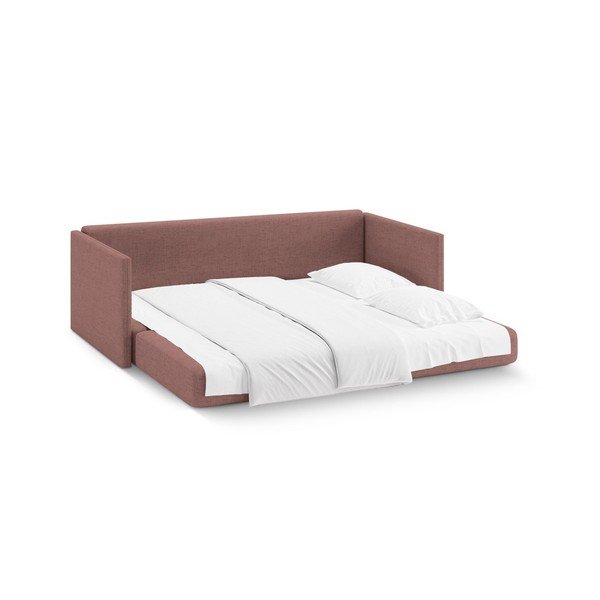 Rožnata raztegljiva sedežna garnitura iz šenilje 209 cm Shannon – Cosmopolitan Design-image-3