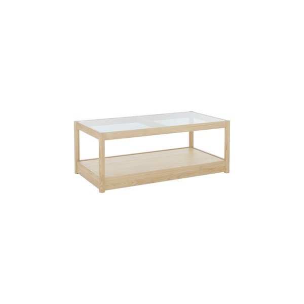 Klubska mizica s stekleno mizno ploščo v naravni barvi 60x120 cm Class – Ellos Home