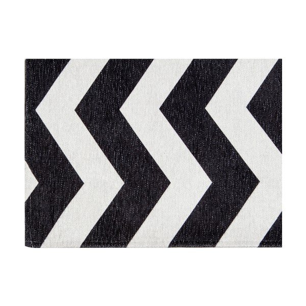 Zelo trpežna kuhinjska preproga Webtappeti Optical Black White, 130 x 190 cm-image-4
