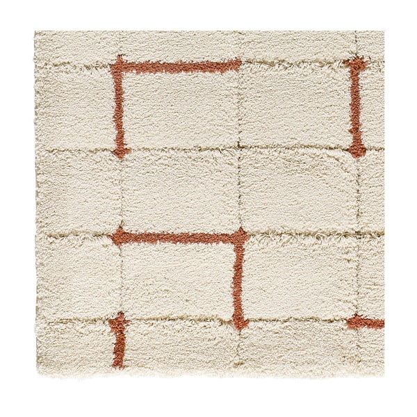 Opečnato oranžno-kremno bela preproga 133x190 cm Brenda – Universal-image-3