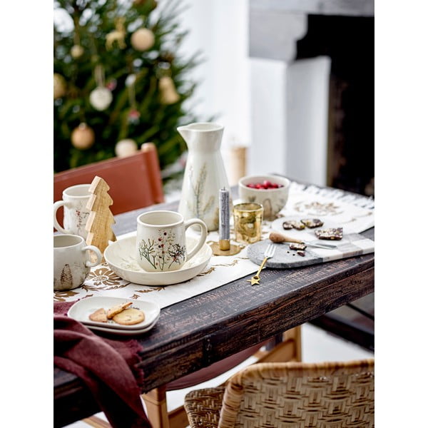 Kremno bela lončena skodelica 400 ml Hollie – Bloomingville-image-1