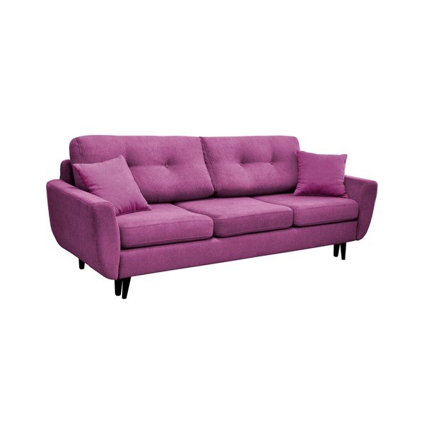 Vijoličen raztegljiv trosed s črnimi nogami Mazzini Sofas Jasmin-image-3