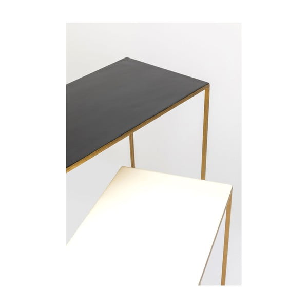 Komplet 2 konzolnih mizic v zlati barvi Kare Design Charme-image-4