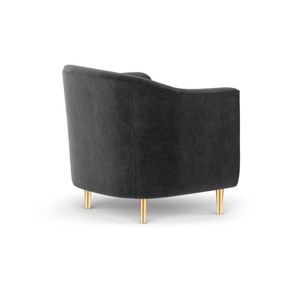 Temno siv žameten fotelj Kooko Home Corde-image-3