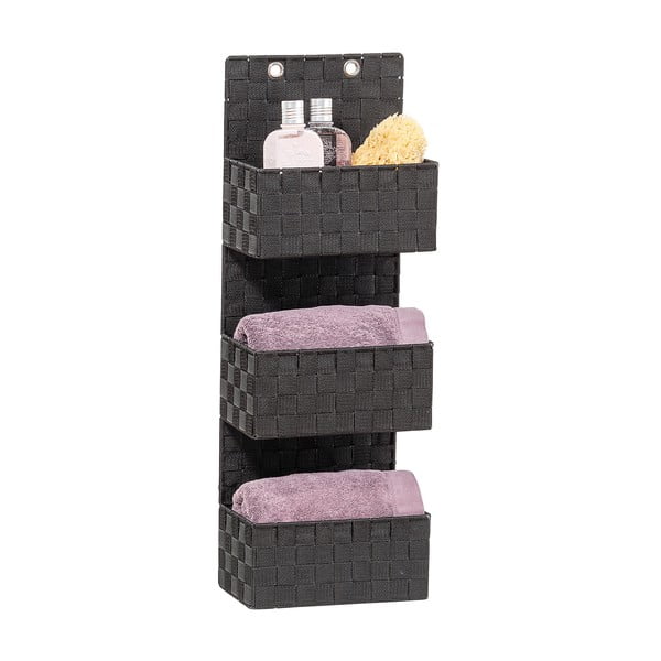 Črni trojni kopalniški organizator Wenko Adria-image-1