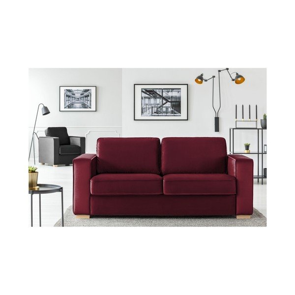 Cosmopolitan design Dvosedežna zofa v bordo barvi Chicago-image-1