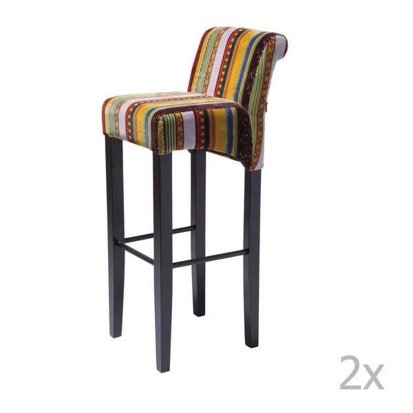 Komplet 2 barskih stolčkov s podnožjem iz bukovega lesa Kare Design British