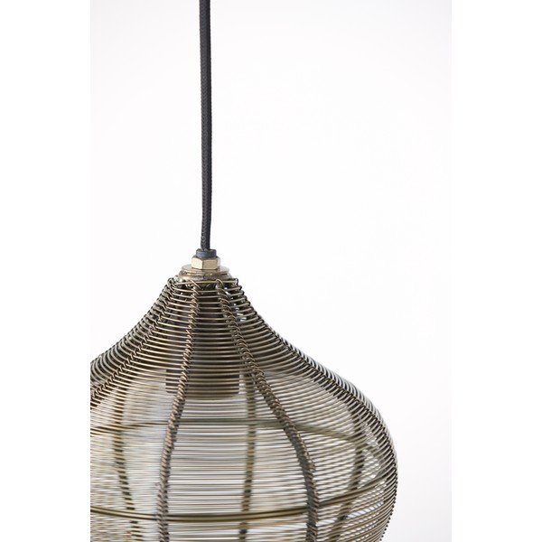 Kovinska viseča svetilka v bronasti barvi ø 27 cm Alvaro – Light & Living-image-4