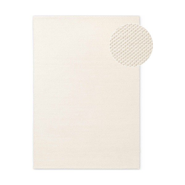Kremno bela ročno tkana volnena preproga 200x290 cm Lyon Beans – Elle Decoration