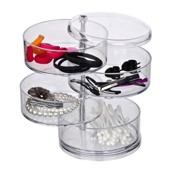Organizator za kozmetiko s 4 predali Wenko Transparent-image-3