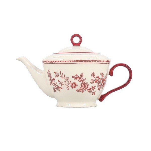 Bordo rdeč/slonokoščen porcelanast čajnik 920 ml Cyril – S|P Collection