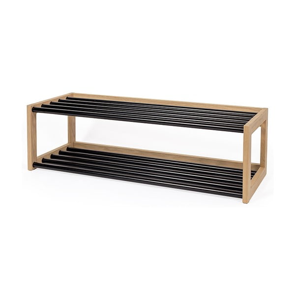 Črno kovinsko stojalo za čevlje - Woodman-image-3