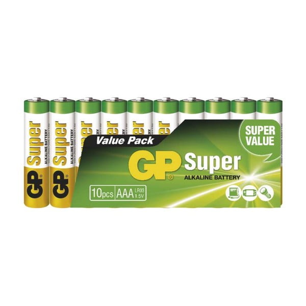 Komplet 10 alkalnih baterij EMOS GP Super AAA