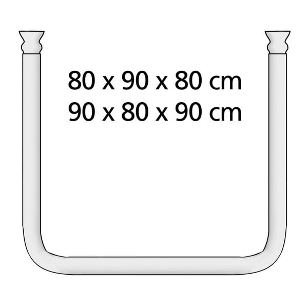 Bela univerzalna kotna palica za zaveso za prho Wenko, ø 2,8 cm-image-3
