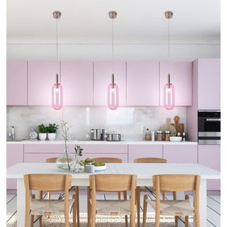 Vijolična LED viseča svetilka s steklenim senčilom ø 13 cm Fiuggi – Candellux Lighting