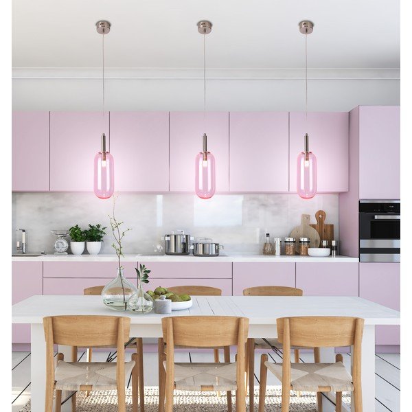 Vijolična LED viseča svetilka s steklenim senčilom ø 13 cm Fiuggi – Candellux Lighting-image-2