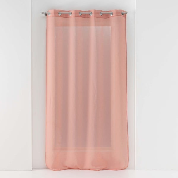 Rožnata prosojna zavesa iz tančice 140x280 cm Sandra – douceur d'intérieur