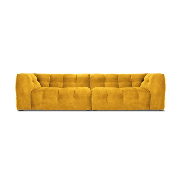 Rumena žametna zofa Windsor & Co Sofas Vesta, 280 cm